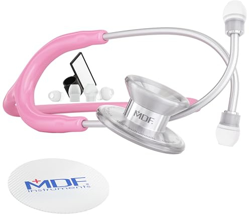 MDF Instruments MD One Epoch Leichtes Titan-Stethoskop, für Erwachsene,mit kostenlose Ersatzteilegarantie- rosa (MDF777T01)