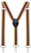 MASADA men's Braces, suspender with strong carabiner closure - smoothly adjustable 3.5 cm wide fits for up to 195 cm body height - Striped-beige green red