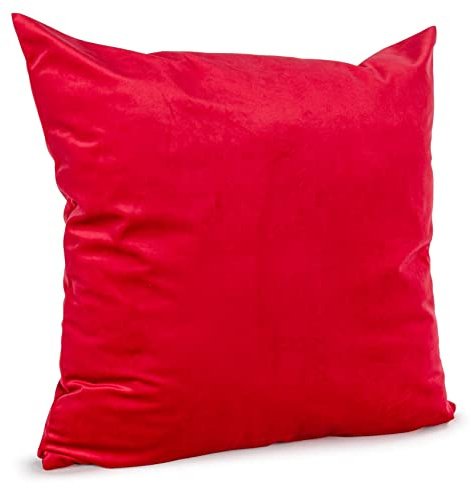 ANRO Kissenbezug Kissenhülle Kissen Deko-Kissen Sofa Kissen Couch Kissen Samt Theaterrot 40x40cm ohne Füllung