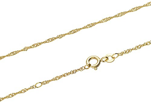 NKlaus 25cm Fusskette Singapur Kette 333 Gelb Gold 8 Karat Fusskettchen designer Goldkette 2292