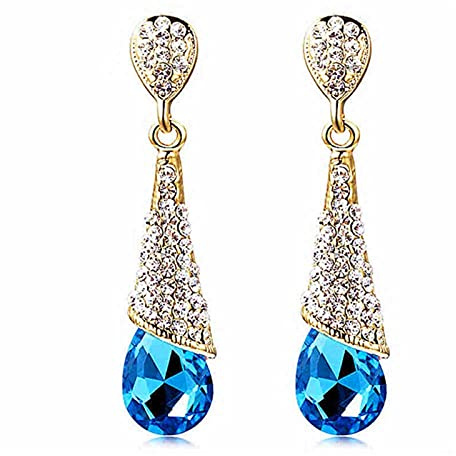 Orecchini A Clip Lunghi in Cristallo con Strass di Moda Non Trafitti per Orecchini da Sposa alla Moda di Lusso Senza Fori per Le Donne