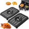 GCQ Air Fryer Grill Pan for Ninja Foodi AF300UK 6 in 1 7.6L Dual Zone Digital Air Fryers, 2 Packs Replacement Air Fryer Crisper Plate Grill Plate Tray Accessories with Rubber Bumpers, Dishwasher Safe