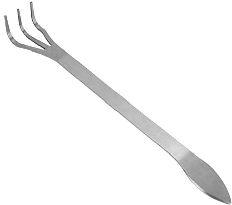 Bonsai Rake,Stainless Steel Bonsai Rake,3-Prong Loosen Soil Tools Tillage Rake Bonsai Tools Bonsai Kit for Mini Bonsai,Handle Hand Rake for Gardening Plants