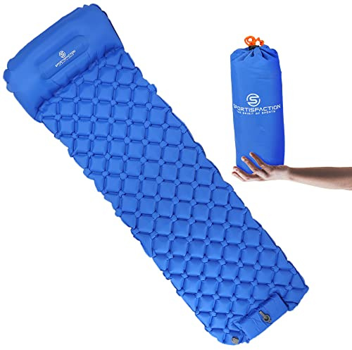 Sportisfaction Outdoor Isomatte selbstaufblasend | Ultraleicht & Kompakt | Ergonomische Wabenstruktur | Wasserabweisende & Robuste Camping Matratze | Leichtes Aufblasen | Vielseitig einsetzbar