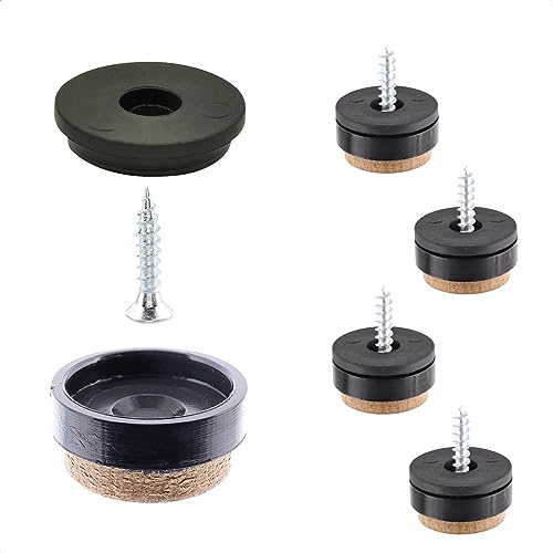 Wagner QuickClick® Filzgleiter Möbelgleiter Stuhlgleiter 4er-Set zum Anschrauben - 4X Basis Silencer Ø 14/17+Schraube+Gleitaufsatz austauschbar - SYNO Silencer Ø 17 mm - Made in DE - 16781500