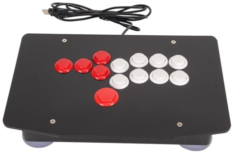 Arcade Stick Controlador De Juego De Lucha De Plástico Juego De Arcade USB Joystick De Juego Fightstick Con 5 Teclas Direccionales Y 8 Botones De Función Grandes