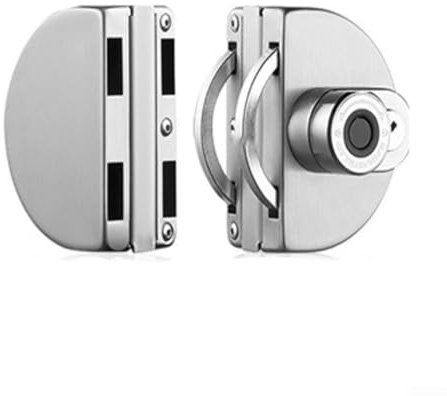 Serratura per porta in vetro da 8-12 mm, con tecnologia di impronte digitali, serratura elettrica per porta in vetro per bagno, bagno, negozio di servizi igienici, porte in vetro (doppia porta)