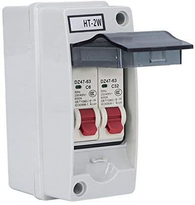 and Versatile IP65 Waterproof 2-Way Flame Retardant MCB C-Type Distribution Box for Indoor and Outdoor Applications (6A 32A)