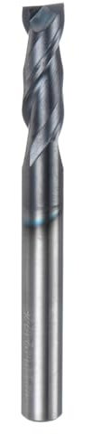 sourcing map Carbide Square End Mill, 1/4 Diameter TiAlN Coated 2 Flutes Milling Bit Cutter, for Hardened Steel Stainless Steel Alloy Metal, 1/4 Shank 3/4 Cut Length 2-1/2 Long HRC50
