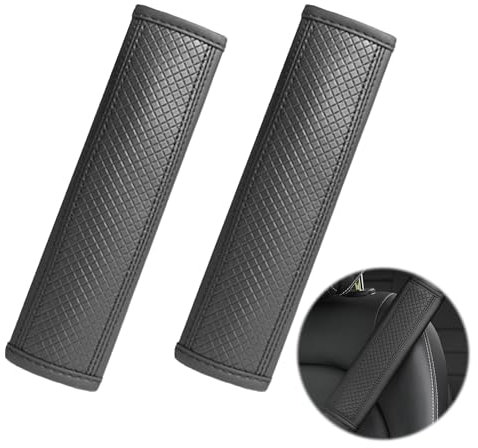 Gurtpolster Auto, 2 Stück Autogurt Polster, Gurtpolster Auto, Autogurt Polster Gurtschoner, Gurtpolster, Erwachsene Sicherheitsgurt Polster, Für Sitzgurt Im Auto Kinder Und Erwachsene (Schwarz)