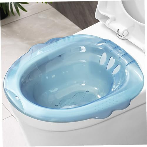 Sitz Bath for Toilet, Portable Over The Toilet Sitz Bath, Sitz Bath for Hemorrhoids, Sitz Bath Postpartum for Hemorrhoids Postpartum Private Care (Blue)