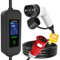 Mobile Wallbox/Ladestation 11kW [3-phasig｜5m｜6-16A] mit Einstellbarer Ladeleistung, Ladekabel CEE 16A auf Typ 2 und EV Ladegerät für Model Y/3, ID.3/4/5, MG4, EX30, e-up, e-tron, Zoe und andere EV