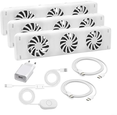 WIIYENA Set di ventilatori per radiatori, ventola di riscaldamento intelligente per riscaldamenti,Amplificatore intelligente del radiatore, per risparmiare energia