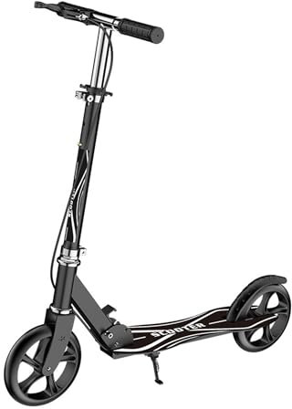 UUE Scooter Cityroller 200mm PU Wheel - Tretroller mit Handbremse, City-Roller Scooter klappbar und Höhenverstellbar, Roller Kickscooter für Erwachsene und Kinder, Roller bis zu 150kg