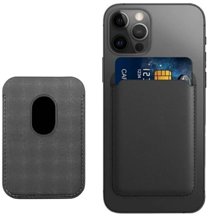 UYGTHI Mag-Safe Wallet Leather Compatible with iPhone 17/16/15/14/13/12 Mini/Plus/Pro/Max, RFID Card Holder with Magnetic Attachment (Black)