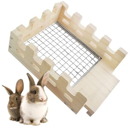 Yumneo Hasenhäuser, Käfig-Unterschlupf, Nest – Dekorativer Lebensraum aus Holz zum Verstecken, Ausruhen, Schlafen, Kauen, Spielen, Hamster, Chinchilla, Häschen