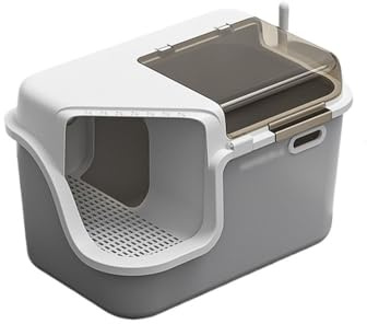 Caja de Arena, Caja de Arena for Gatos Cerrada con Tapa, cajón Extragrande, antisalpicaduras y fácil de Limpiar Caja de Arena para Gatos