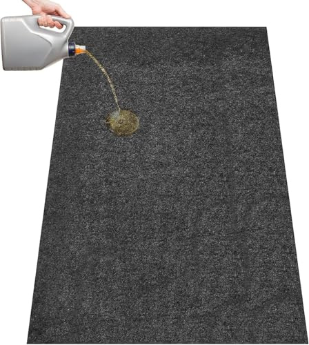 Funvalley Surperfect Garage Oil Spill Mat, 36x59 Waterproof Backing Absorbent Oil Pad, Reusable Under Car Driveway Mats, Garage Floor Mats Protects Floor from Spills,Drips, Splashes and Stains
