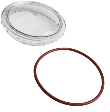 Tapa de repuesto para bombas de piscina y spa enterradas SuperFlo - Cubierta de PVC transparente con junta, se adapta a los números de pieza 350090 y 350091, 6.3 x (cubierta)