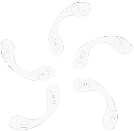 5pcs Large U-shaped Eyeglasses Nose Pads Anti-slip Nose Cushions with Screw Lock for Adults and Comfortable Support Compatible with Glasses and Sunglasses