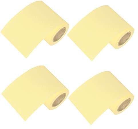 4er Pack Nachfüllrollen für Haftnotiz-Abroller Breite: 60 mm Gelb, 4 Rollen mit ca. 10 m Klebezettel Haftnotizblöcke Notizblöcke