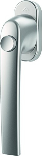 Roto Fenstergriff Samba Druckknopf natursilber mit Schrauben Vierkantstift 7 x 32 mm, Natur Silber