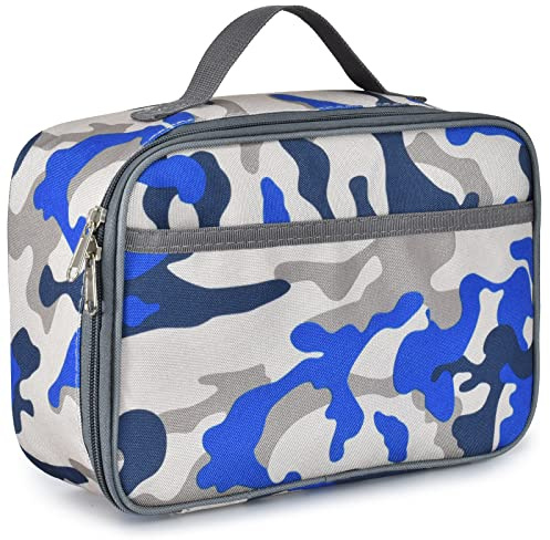 Insulated Lunch Bag, 600D Oxford Cloth Portable Leakproof Food Drink Camo Lunch Bag 26 * 10 * 19cm