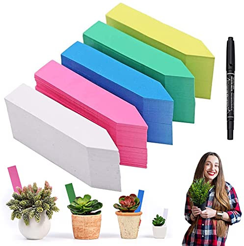 Stecketiketten,Mini Pflanzenstecker,Premium Pflanzschilder, für Baumschulen Pflanzenzucht Zierpflanzen Topfkräuter (Farbe)