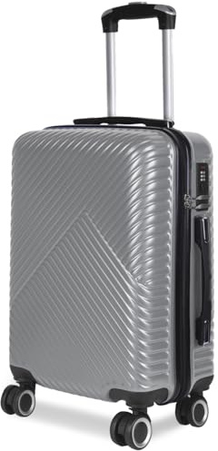 MERCURY TEXTIL- Maleta de Viaje Cabina, Mediana, Grande, rígida 100% de Polipropileno y ABS, Ruedas Giratorias, Prácticas y Ligeras con Cierre de Seguridad. (Gris, Grande)