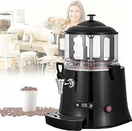 FLTRGO Machine à Chocolat Chaud Commerciale 5/10l, Distributeur de Chocolat Chaud électrique, avec Affichage LED, Plaque chauffante en Acier Inoxydable 304 pour Chauffer Le Chocolat, Le café