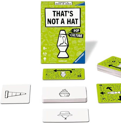 Ravensburger - 22589 - Det är inte en hatt - Popkultur - festspel, kortspel för 3-8 personer, rolig underhållning från 8 år