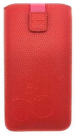 Universal 6,8 Handytasche XXL Handy Hülle Etui Gürteltasche rot | kompatibel mit Apple iPhone 13 14 15 16 17 Pro Max, Samsung Galaxy S24 S25 S26 Ultra, A16 A17 A36 A56