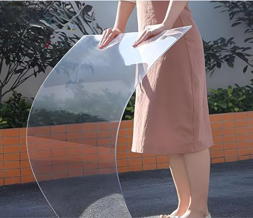 Acrylglas Platte Transparent, Platten Kunststoffplatten für Außenbereich, Wasserfeste Polycarbonatplatten Wetterfeste Platten für Außen Vordach überdachung Haustür, Dachplatten (Size : 1x9m)