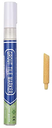 SIBOMTEX Grout Pen Water Based Tile Grout Paint Pen Renew Repa Marker Tile Gap Line Coating with Replacement Tip Waterproof for Bathroom Kitchen Parlor Balcony Floor Restore