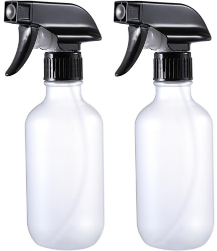 Lot de 2 flacons pulvérisateurs vides en plastique pour plantes, 300 ml, avec tête de pulvérisation réglable pour fleurs, jardin, animaux domestiques
