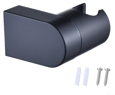 Soporte para cabezal de ducha, ABS negro mate, ajustable, soporte de pared con acabado resistente a la erosión, para rociador de bidé de baño