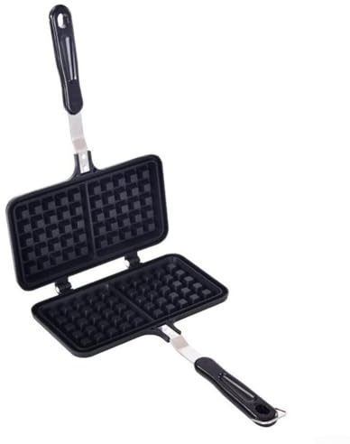 Gas Stove Waffle Maker with Nonstick Design for Quick and Easy Breakfast Delights (Two-headed Waffle)