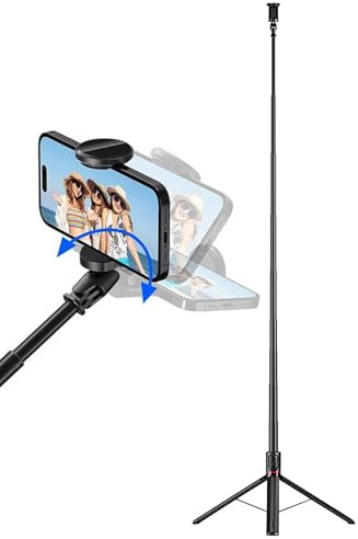 Dtaigou Perche à Selfie | Perche à Selfie pour téléphone sans Fil avec trépied – Support Rotatif à 360 degrés avec télécommande pour Enregistrement vidéo, vlogging, Photographie