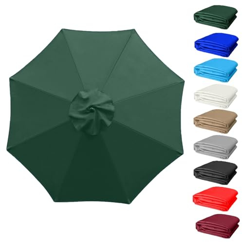 Sombrilla grande impermeable de 2 m para patio con 6/8 varillas, elegante sombrilla de jardín blanca para protección de playa y terraza, elegante parasol para exteriores, toldo duradero para terraza
