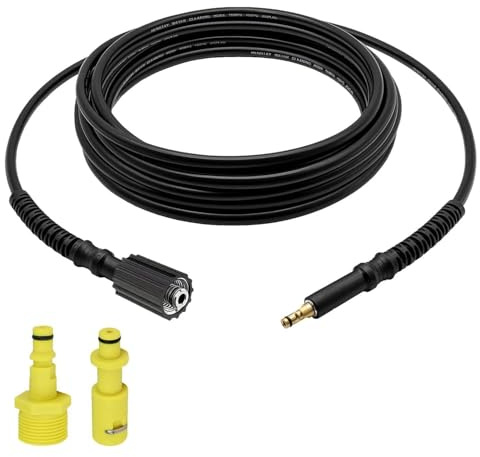 6M/19.6Ft High Pressure Washer Hose for Kärcher All Models, K3, K4, K5, K7 and K2(New & Old) - Kink Resistant Replacement Hose with O-Ring Adapter & M22(14mm) to Quick Connector Convert