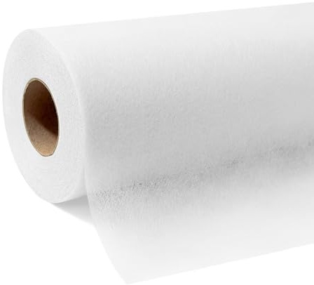 Tischdeckenrolle, Weiß, 1,1m x 30m (50g/m²), stoffähnliche Einweg-Tischdecke aus Vlies als zuschneidbare Meterware für Geburtstag, Party, Hochzeit, Biertische und Tischdeko