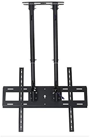 Supporto a Parete per TV Resistente, Adatto a televisori da 60 a 100 Pollici. Doppio palo, Montaggio a soffitto Singolo. Design inclinabile e Girevole. Supporta Fino a 80