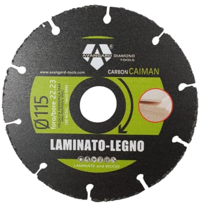 Disco Diamantato AVANGARD universale Multi - Materiale professional - Taglio legno, Laminato,vinile e cartongesso Ultra resistente ai chiodi Qualità italiana & assistenza diretta - diam. 115 mm