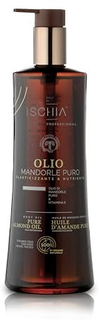 Sali di Ischia Pro [500 ml] - Olio da massaggio con mandorle dolci 100% naturale - Reidrata la pelle, dona elasticità e tono - Previene le smagliature - proprietà emollienti, nutrienti e lenitive.