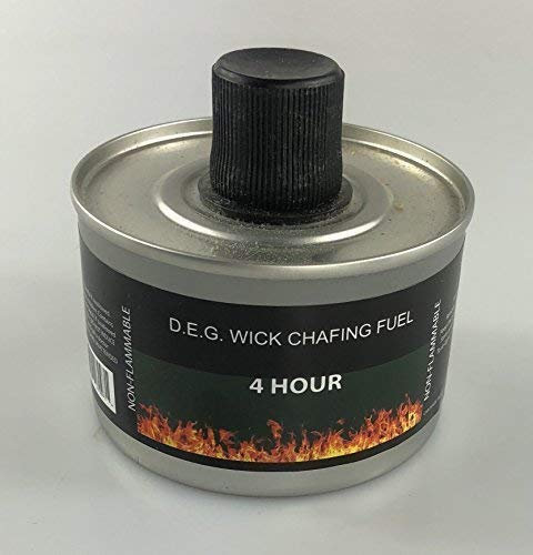We Can Source It Ltd - Set of 6 Chafing Fuel Cans - 4 Hour Burn, Non-Flammable Liquid Wick Fuel - Safe, Re-Lightable, Cool-Touch Cans for Bain Maries, Chafing Dishes, Buffets & Catering Events