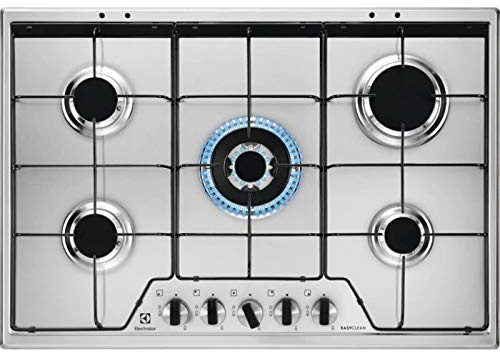 KGS7534XX - Piano Cottura Gas 6 Fuochi (1 Bruciatore Wok Multicorona) 75 cm Inox