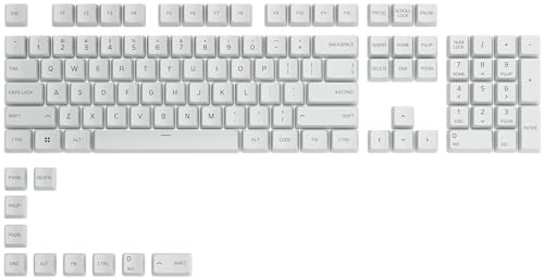 GLORIOUS GPBT Keycaps Cherry Profile (Arctic White) | Super Durable Thick PBT Plastic, Eye Catching Aesthetics, Superior Acoustic Sound, Fade Resistant Legends, ANSI