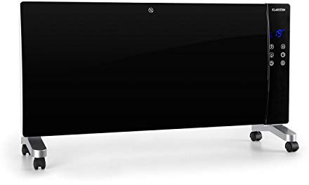 Klarstein Lindholm Konvektionsheizgerät, Heizung, LED-Display, Touch-Panel, Fernbedienung, Timer, 2 Heizstufen: 1000 oder 2000 W, Thermostat 16-40 °C, Kindersicherung, Überhitzungsschutz, schwarz