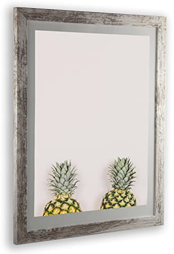 Bonito Slimline Profil Bilderrahmen Posterrahmen 36x49 cm Weiß Vintage Shabby Chic 49x36 cm Puzzlerahmen Diamond Painting mit Kunstglas klar