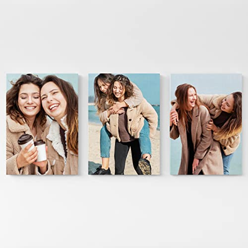 Estika Ihr Foto auf Leinwand - 3 Stück - 20x30 cm - Fotogeschenke mit eigenem foto, Leinwand bilder, Personalisierte leinwand, Bild auf leinwand, leinwandbild eigenes, Bilder leinwand